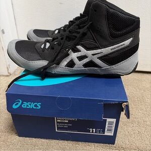 Asics Snapdown 2 Black Silver wrestling boxing training shoes 11 men new nwt